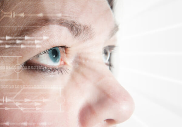 Ilustracija koja prikazuje oči i podatke oko očiju